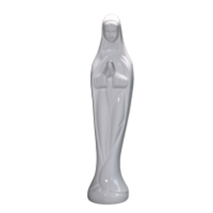 14” tall white ceramic Madonna statue